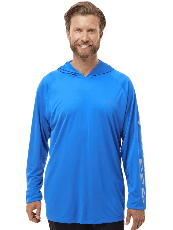 Chemise De Pêche Columbia PFG – Homme, Bleue, Manches Longues, UPF40, Taille XL, Neuve