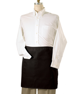 Edwards Garment Half Bistro Two Pocket Long Ties Closure Waist Apron 9007 