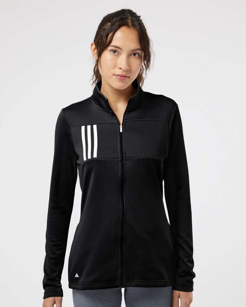 Women's Adidas 3-Stripes Zip Sweatshirt at Stitch Logo
