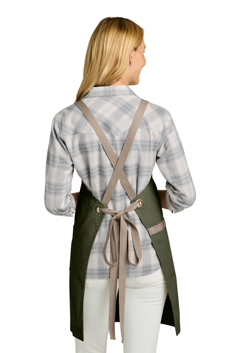 Heavy Duty Twill Crossback Aprons | Stitch Logo