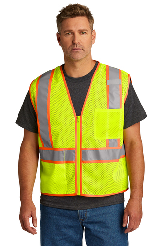 CSV103 Two-Tone Safety Yellow Work Vest