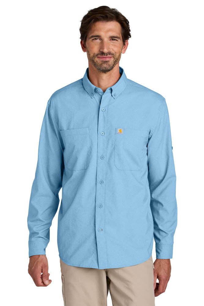 Carhartt Long Sleeve Sun Defender Work Shirt at Stitch Logo