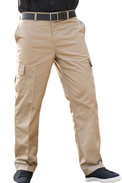 Ed Garments Mens Polyester/Cotton Moisture Wicking Flat Front Cargo Dress Pant 