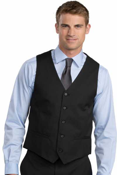 Men's High Button Suit Vest | Stitch Logo Uniform