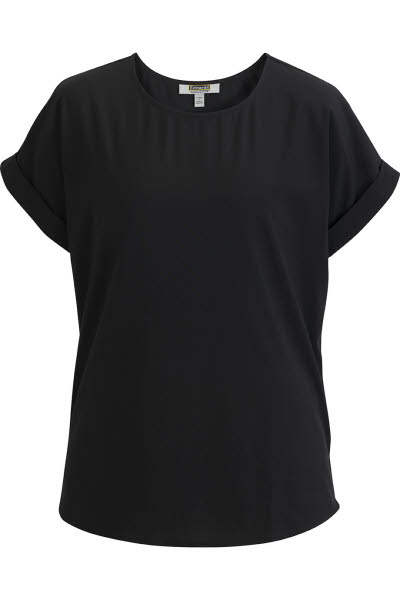 Linen Like Dolman Elastic Edge Blouse main image 1