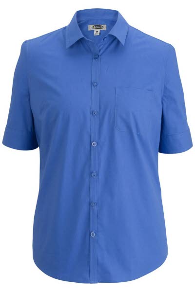 ED5231 Women's Comfort Stretch Dress Shirt Short Sleeve