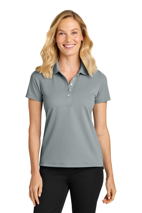 ERECTRICGOLF FIVEBUTTONS POLO GREY Lサイズ Custom Embroidered Women's Grid Polo | Stitch Logo