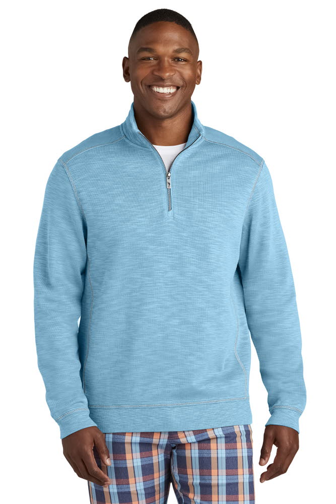 Tommy Bahama Quarter Zip Customized at Stitch Logo