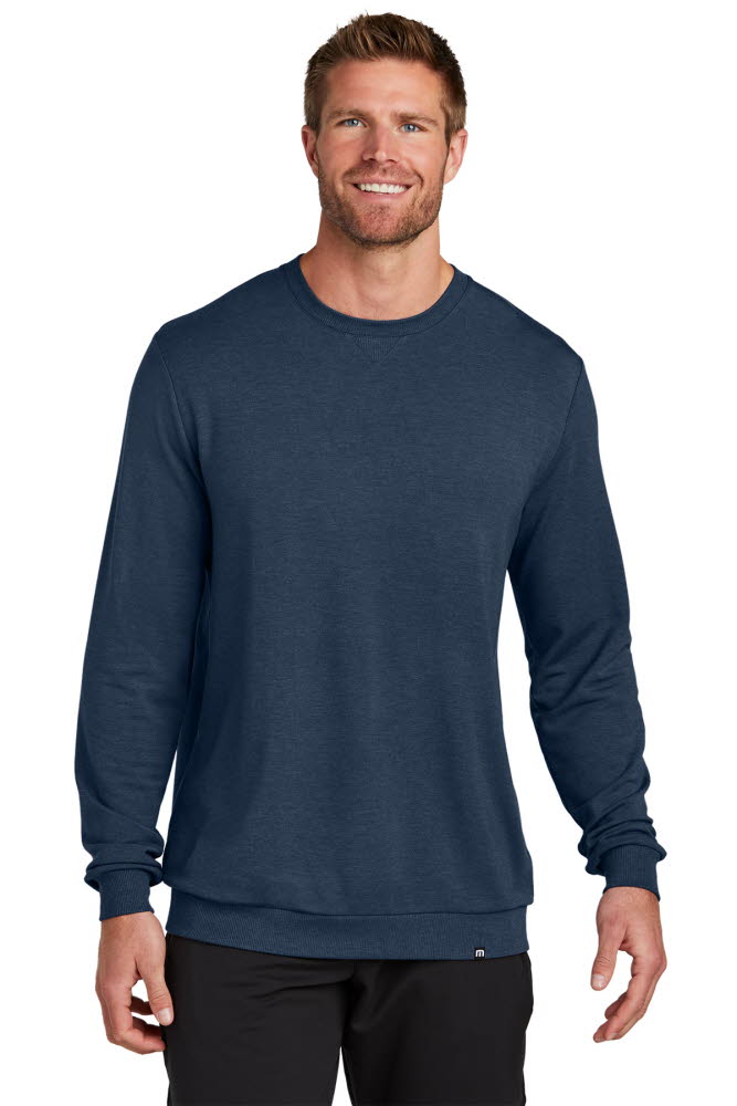 Travis Mathew Crew Sweatshirts Embroidered at Sttich Logo