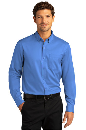 W808 Men's Wrinkle Resistant Long Sleeve Twill Shirt