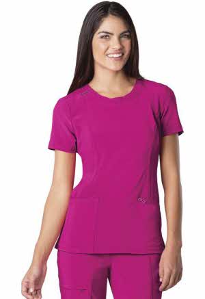 Grape Cherokee Scrubs Infinity Round Neck Top 2624A GRP Antimicrobial
