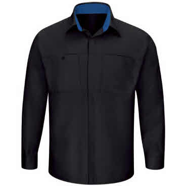 SY32 Men's Shop Shirt with Oil Block Long Sleeve | Red Kap