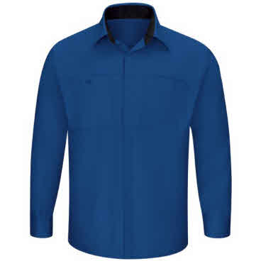 SY32 Men's Shop Shirt with Oil Block Long Sleeve | Red Kap