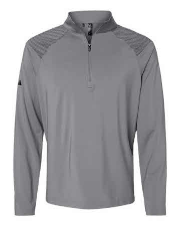 aoyuuu Men's Adidas Shoulder Stripe Quarter Zip at Stitch Logo