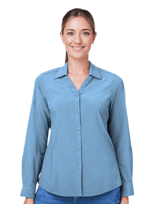 knee length dresses for ladies Regular Fit Dress Shirt for Tall Women in Black 6 / Tall / Black