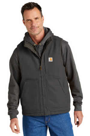 CT104277 Carhartt Sherpa Lined Vest at Stitch Logo
