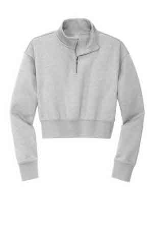 DT6111 Cropped Quarter Zip Pullover | Stitch Logo