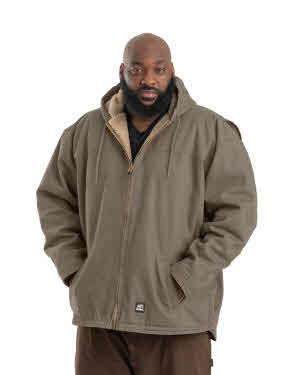 Men's Washed Duck Sherpa Lined Work Coat | Berne HJ626