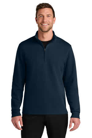 Men's Wearever Double Pique Quarter Zip at Stitch Logo