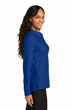 Women's Wearever Long Sleeve Polo at Stitch Logo