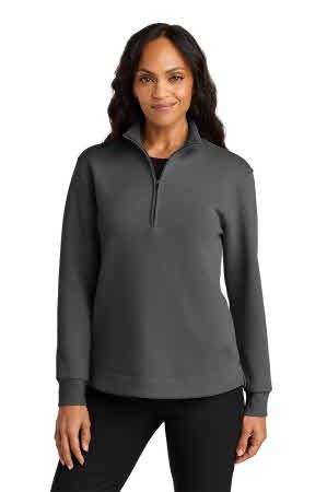 りー Women's Wearever Double Pique Quarter Zip LK210