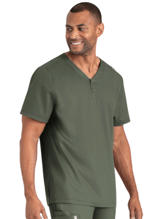 Men's V-Neck Henly Scrub Top Matrix 5503