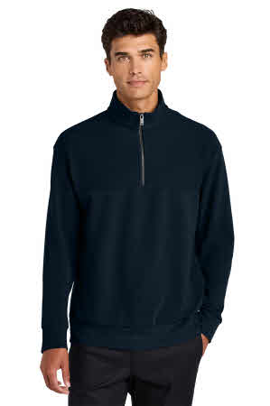 Men's Textured Quarter Zip at Stitch Logo
