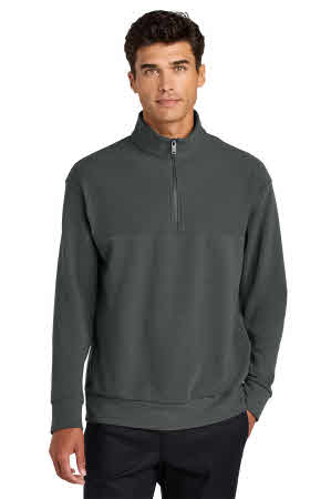 Men's Textured Quarter Zip at Stitch Logo