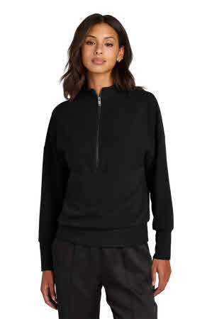 Women's Linear Textured Quarter Zip at Stitch Logo