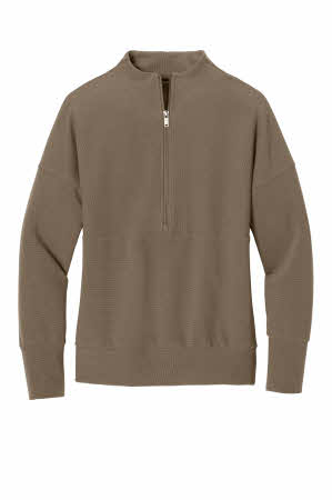 Women's Linear Textured Quarter Zip at Stitch Logo