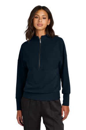 Women's Linear Textured Quarter Zip at Stitch Logo