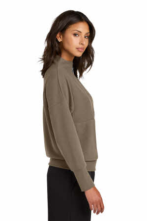 Women's Linear Textured Quarter Zip at Stitch Logo