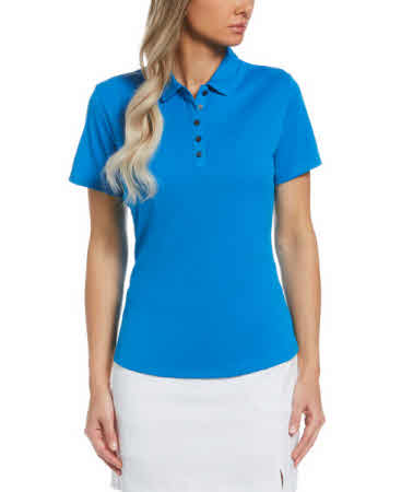 PEW105 Women's Classic Stretch UPF 50+ Polo | Stitch Logo