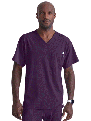 Men's Skechers V Neck Scrub Top at Stitch Logo