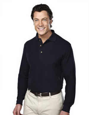 Magaschoni 'Cut & Sewn' Men's Long Sleeves Polo Navy Size S MSRP $78 XL 