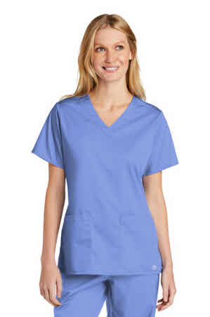 トップス 335 WW4560 Women's Stretch Scrub Top with Lower Pockets