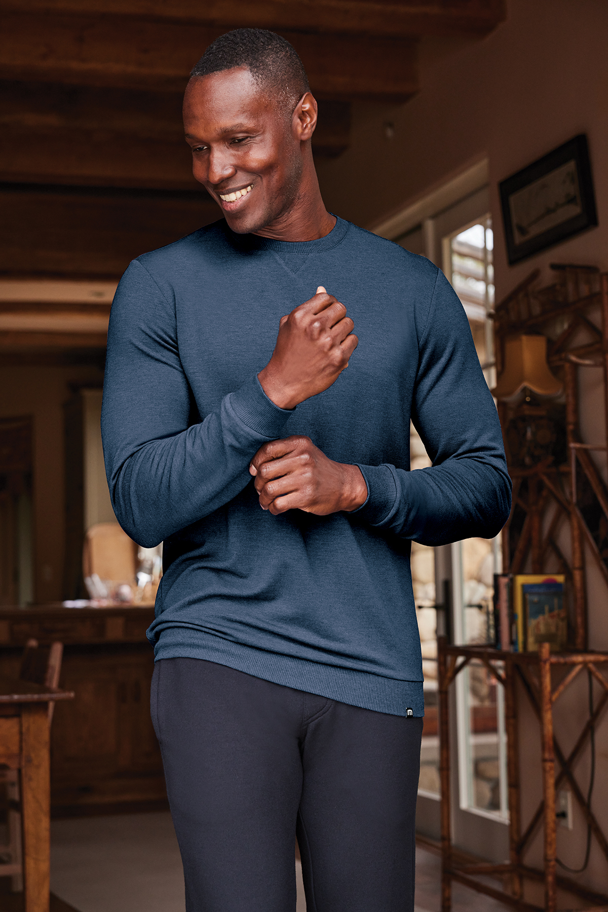 Travis Mathew Crew Sweatshirts Embroidered at Sttich Logo